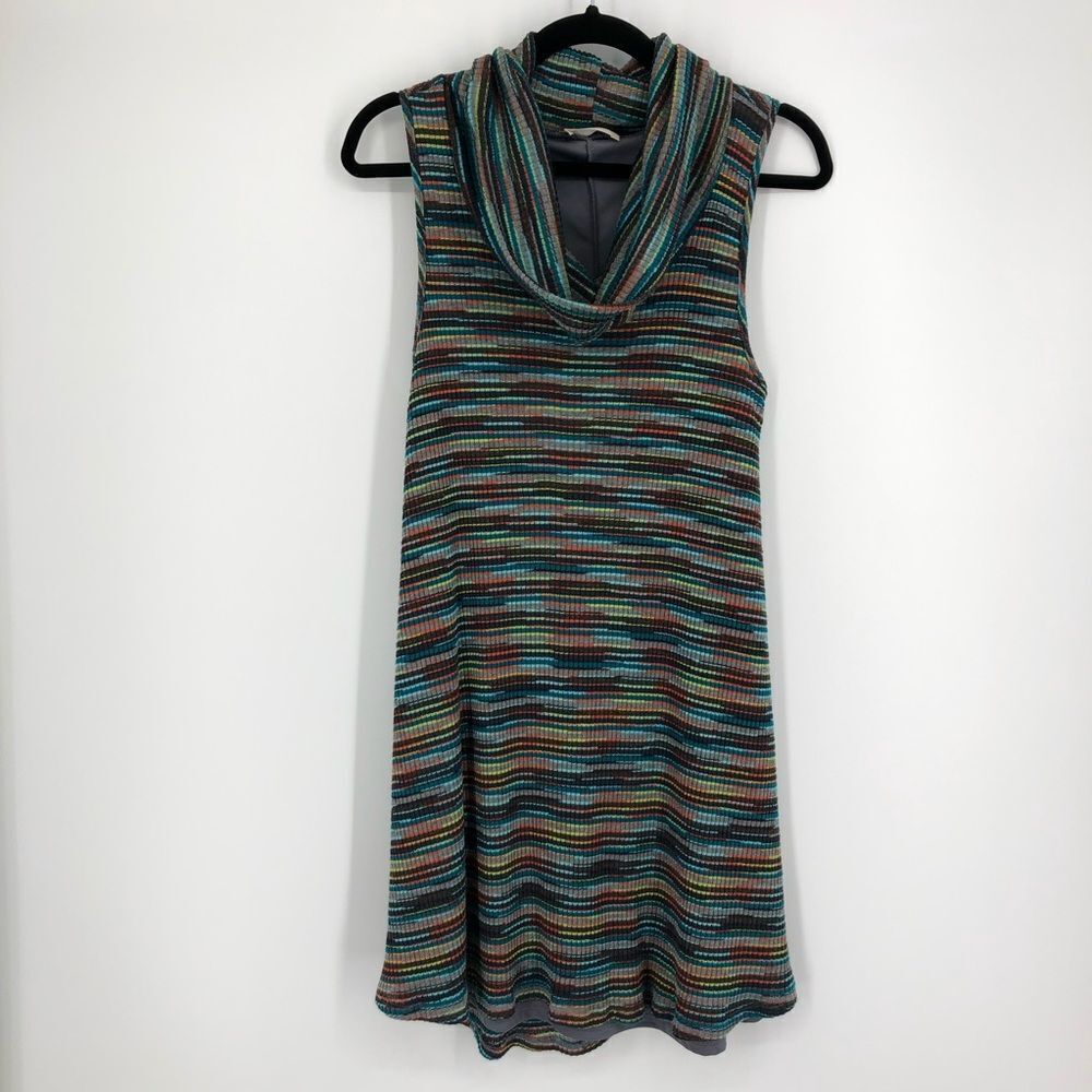 ALTAR’D STATE Ribbed Multi Colored Cowl Dress‎